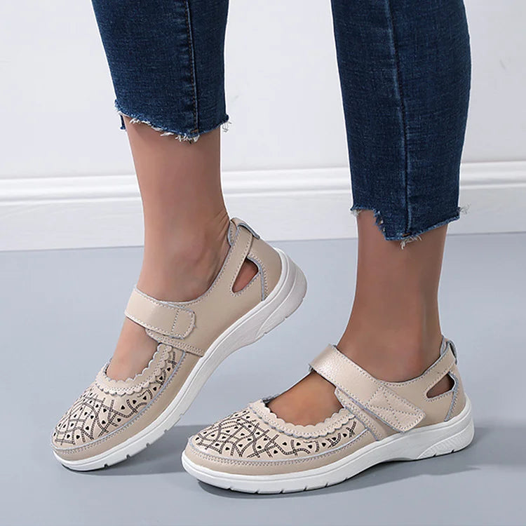 Echoarchiv | Orthopädische Komfortschuhe Aus Weißem Leder für Damen