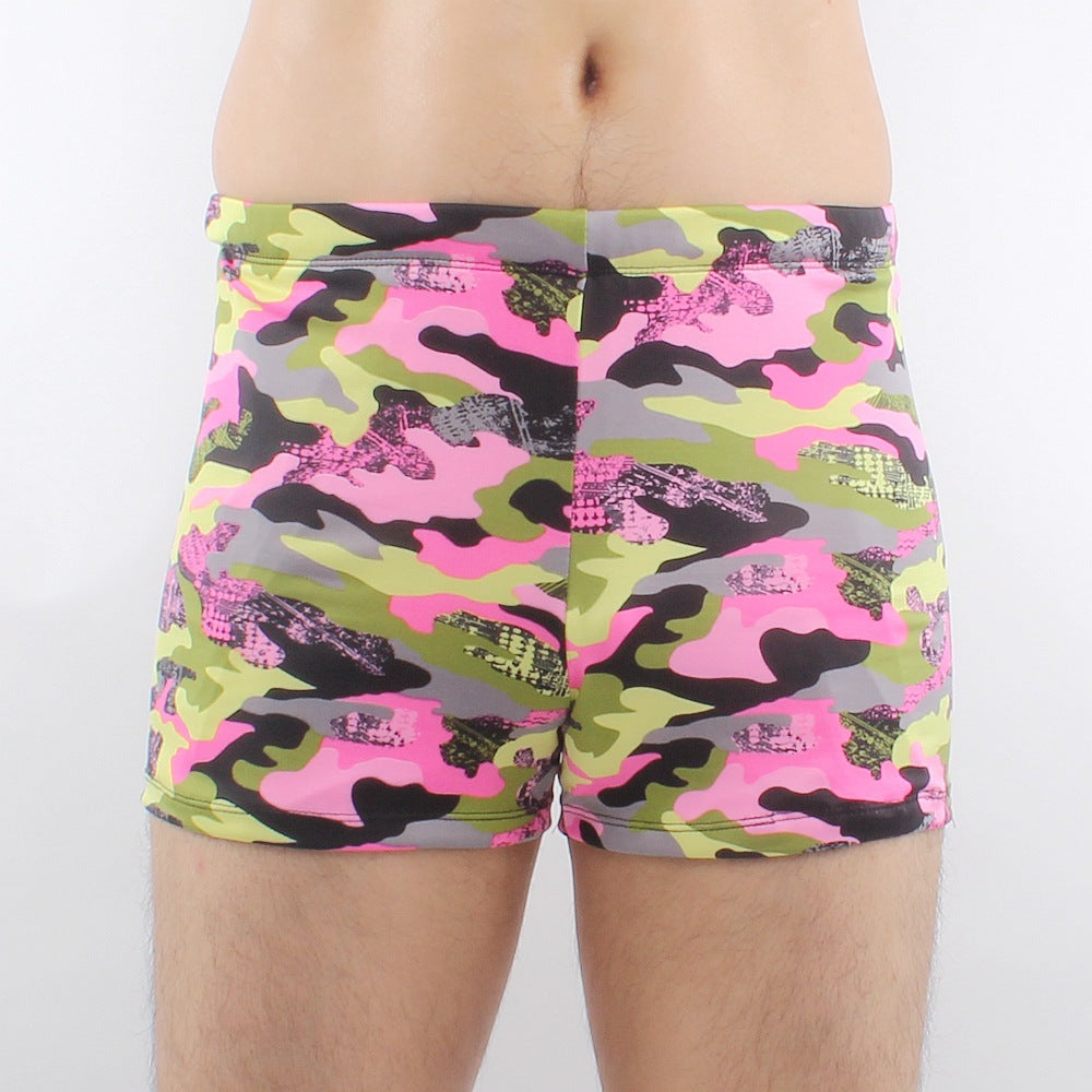 Herren Badeshorts mit buntem geometrischen Muster Echo Archiv