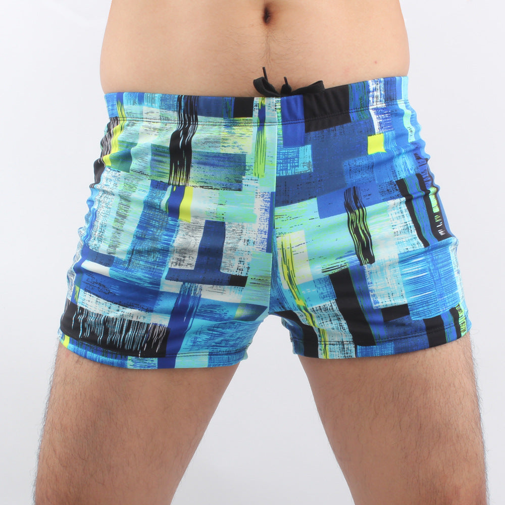 Herren Sportliche Schwimmshorts mit buntem Muster Echo Archiv