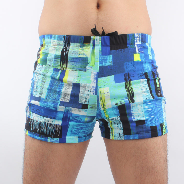 Herren Sportliche Schwimmshorts mit buntem Muster Echo Archiv