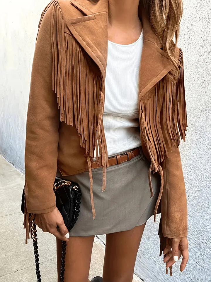 Echoarchiv | Damen Fransen Wild jacke