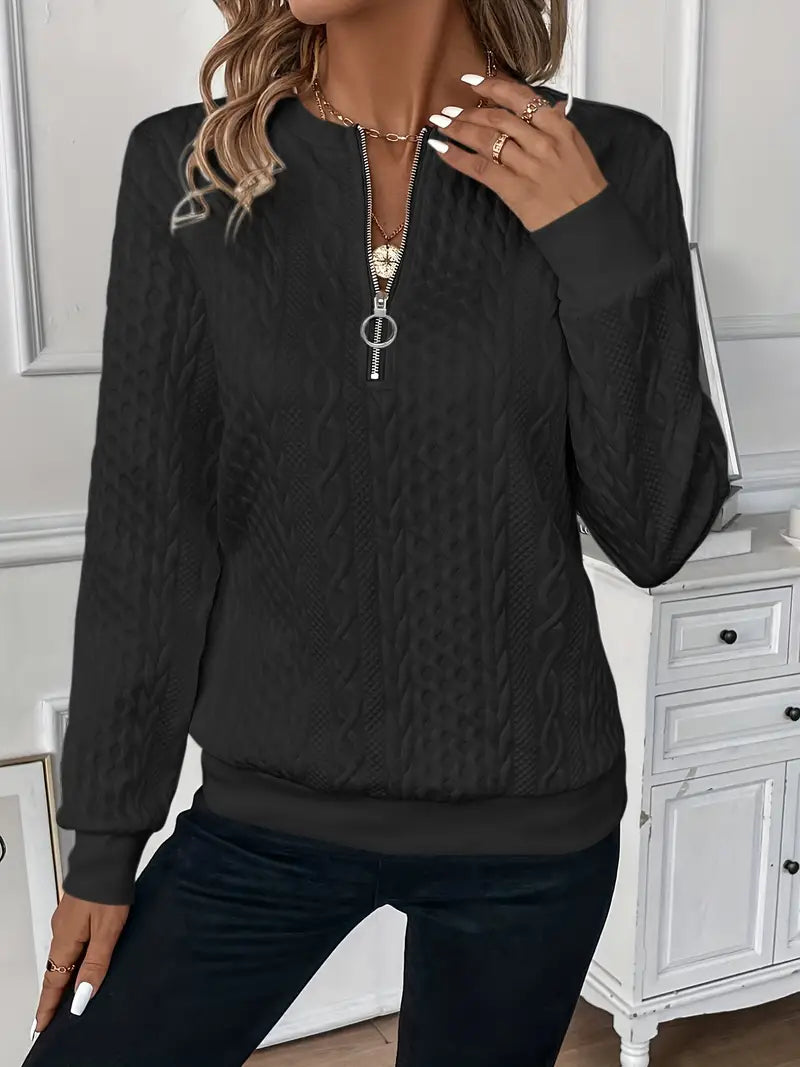 Echoarchiv | Eleganter Reißverschluss-Pullover für Komfort und Stil