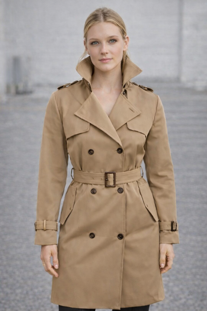 Echoarchiv | Trenchcoat mit Gürtel und Doppelknopf