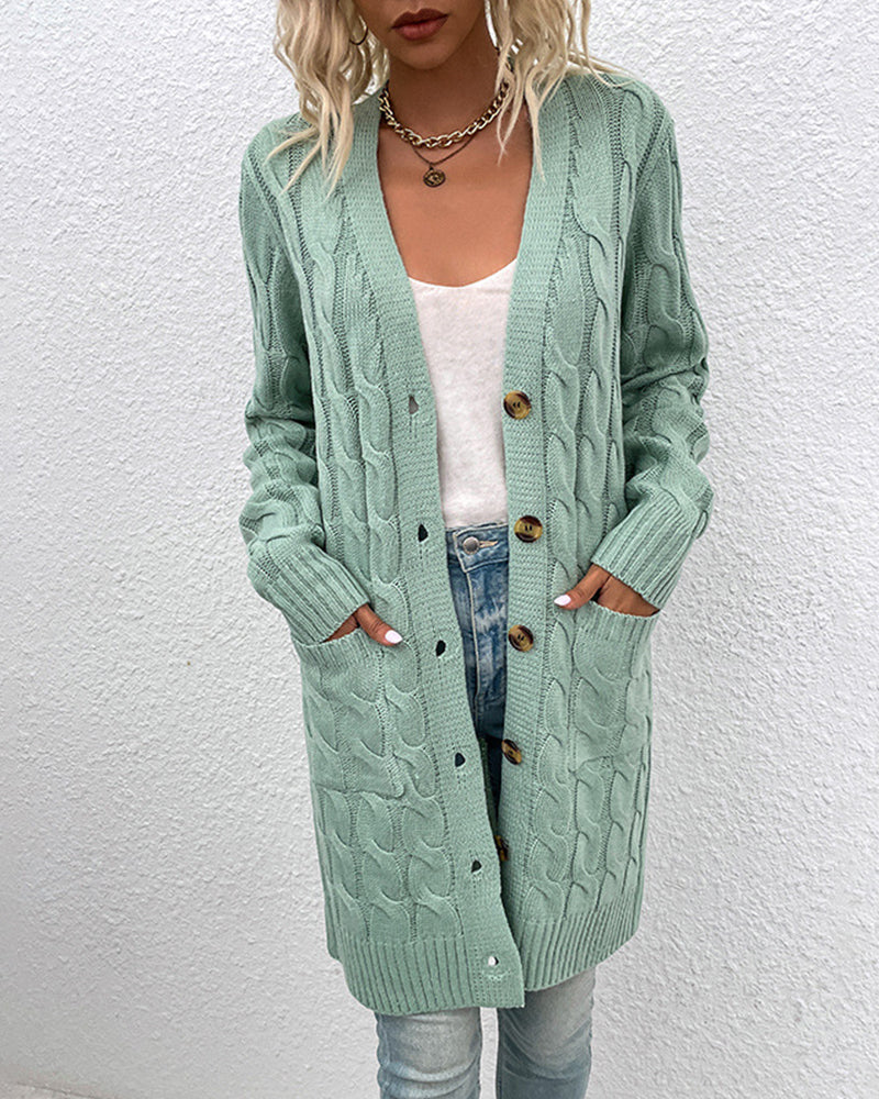 Echoarchiv | Langärmlige Strickjacke Bequeme Damenjacke