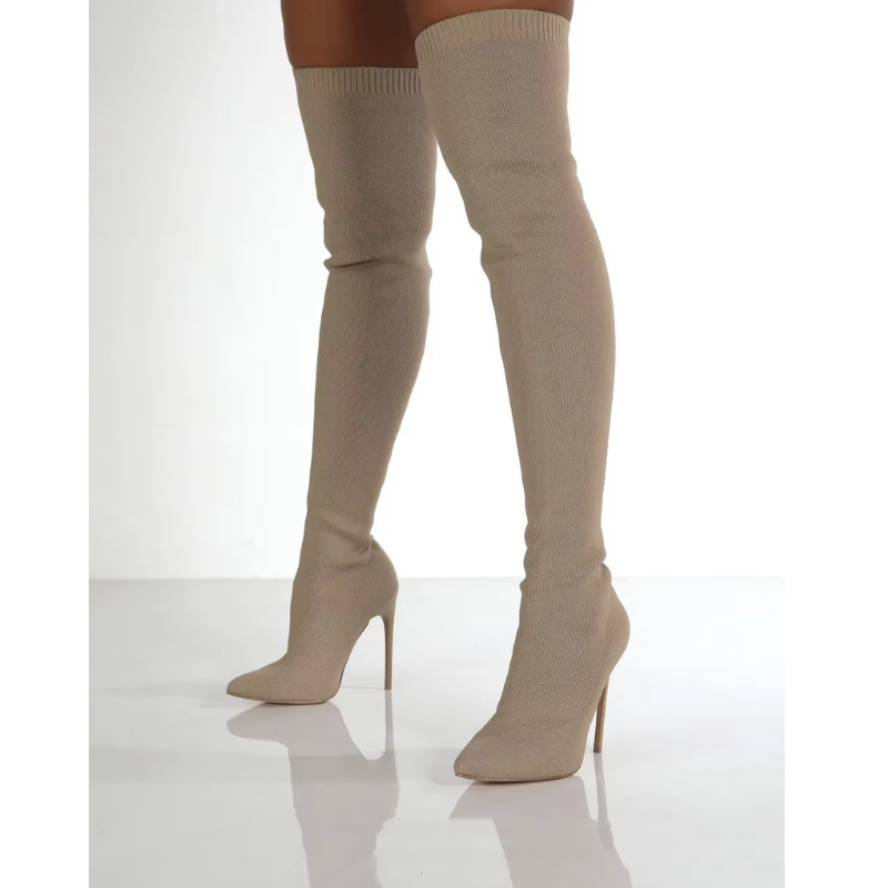 Echoarchiv | Overknee Stretch Stiletto Stiefel Elegante Damen Stiefel