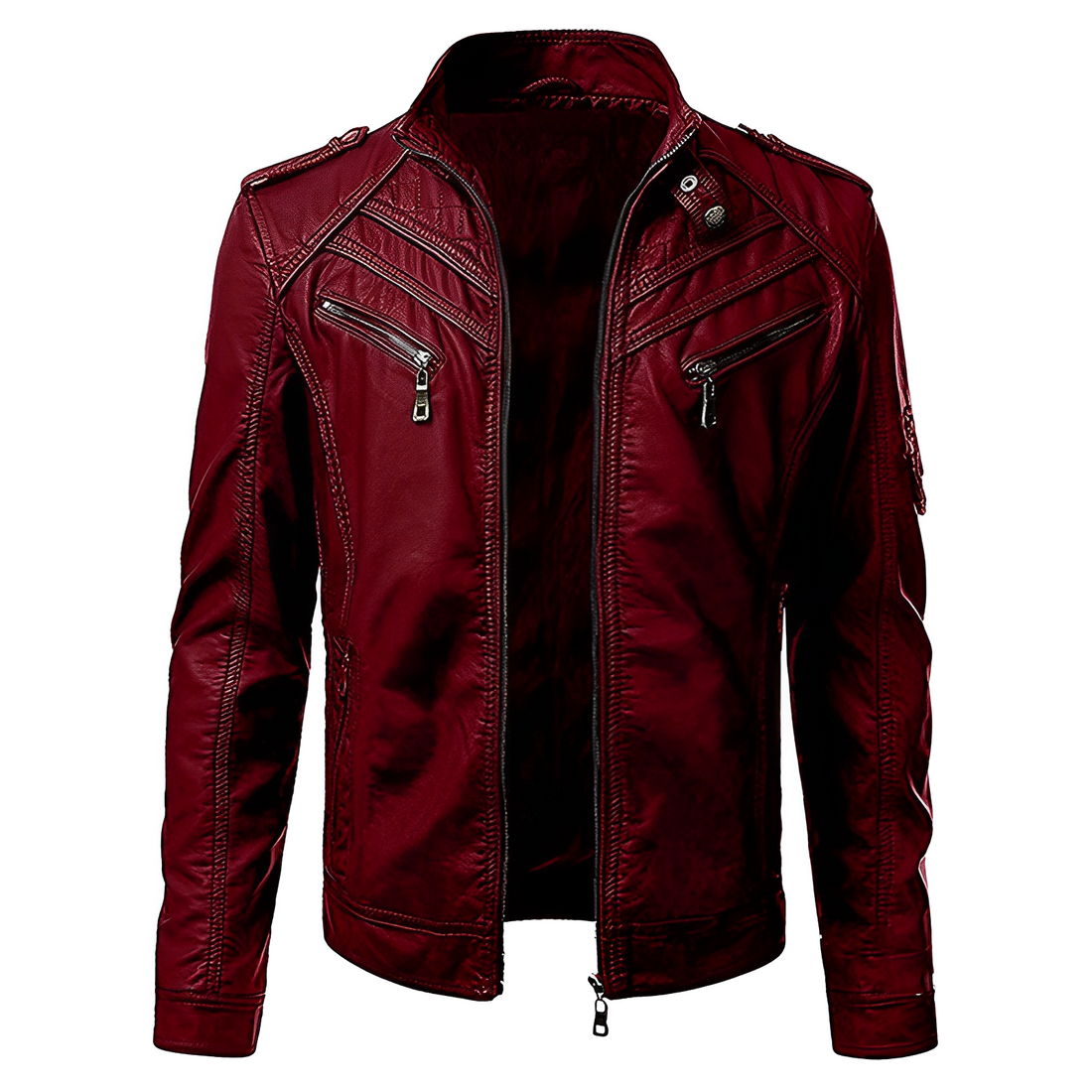 Lederjacke für Herren mit glatter Oberfläche – Valtoré