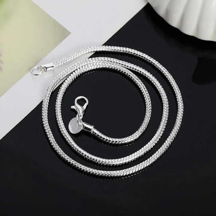 Echoarchiv | 925 3Mm Sterling Silber Schlangen Kette