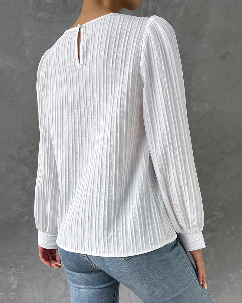Elegantes Shirt mit Rundhalsausschnitt