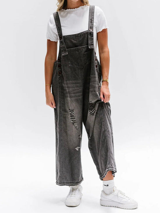 Echoarchiv | Damen Lockere Denim Overall Komfortabel & Stilvoll