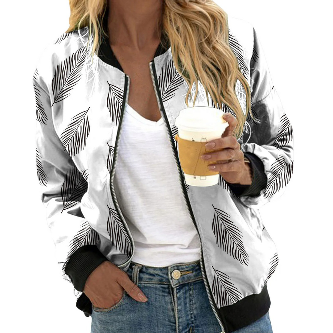 Echoarchiv | Damen Bomberjacke mit Blumenmuster