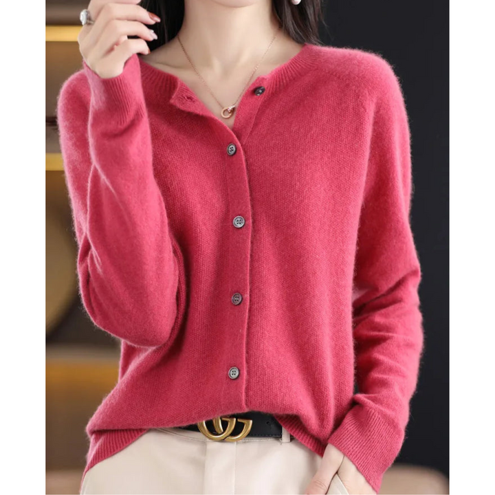 Echoarchiv | Damen Rundhals Cardigan Pullover