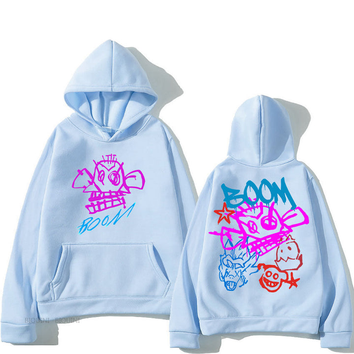Echoarchiv | Arcane Jinx Cartoon Langarm-Hoodie