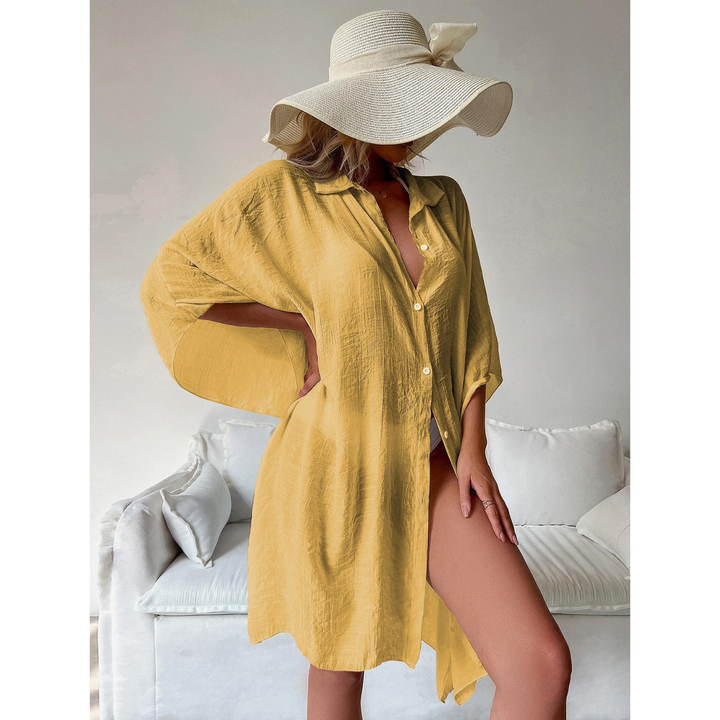 Vielseitiger F maus-Strandkimono mit Knöpfen