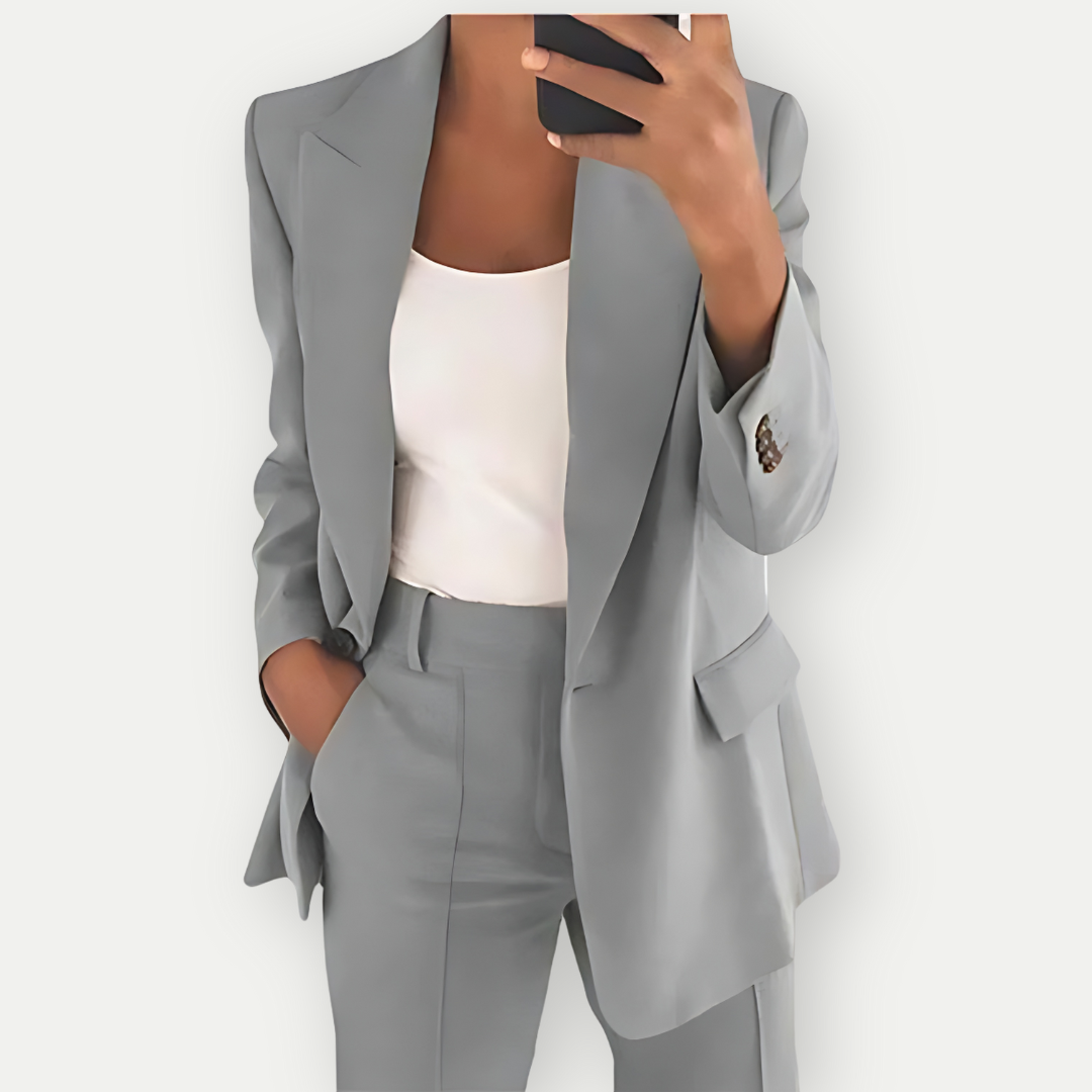 Echoarchiv | Damen Bequeme Blazer Set Formal