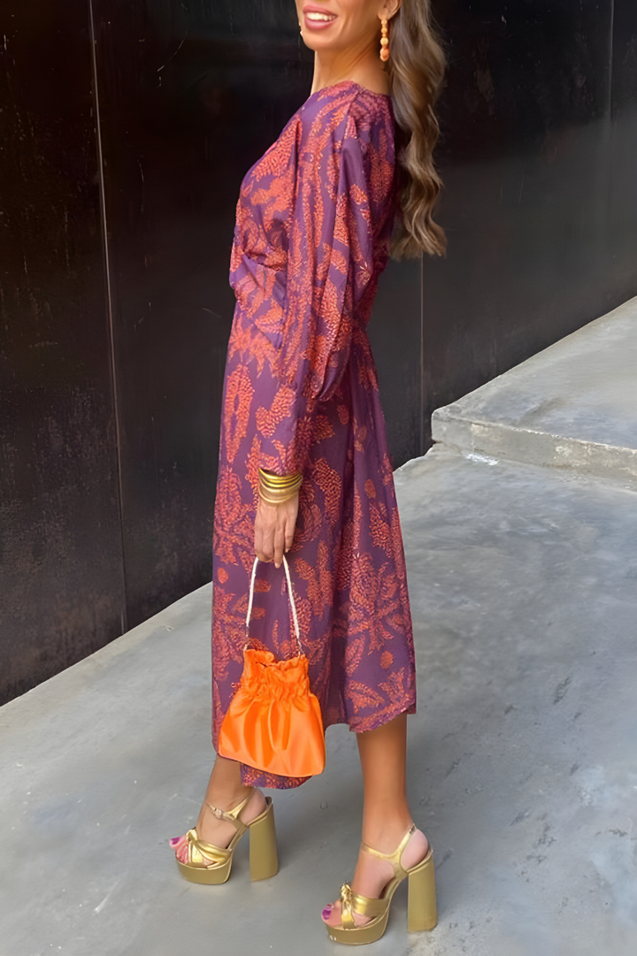 Echoarchiv | Knotendes V-Ausschnitt Maxikleid