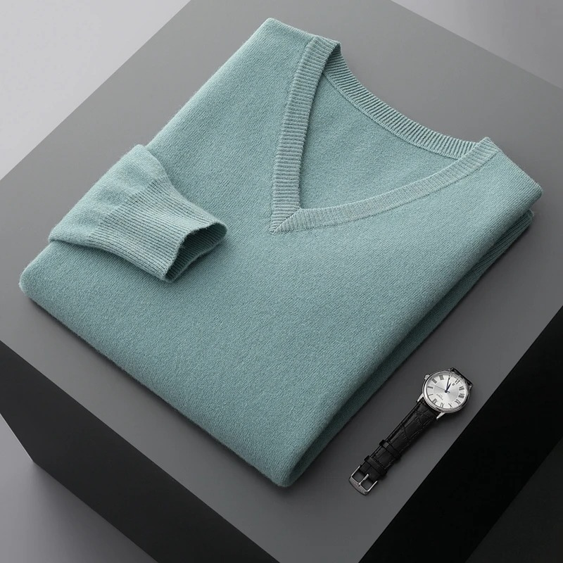 Echoarchiv | Pullover Herren, V-ausschnitt, Weiches Strickmaterial