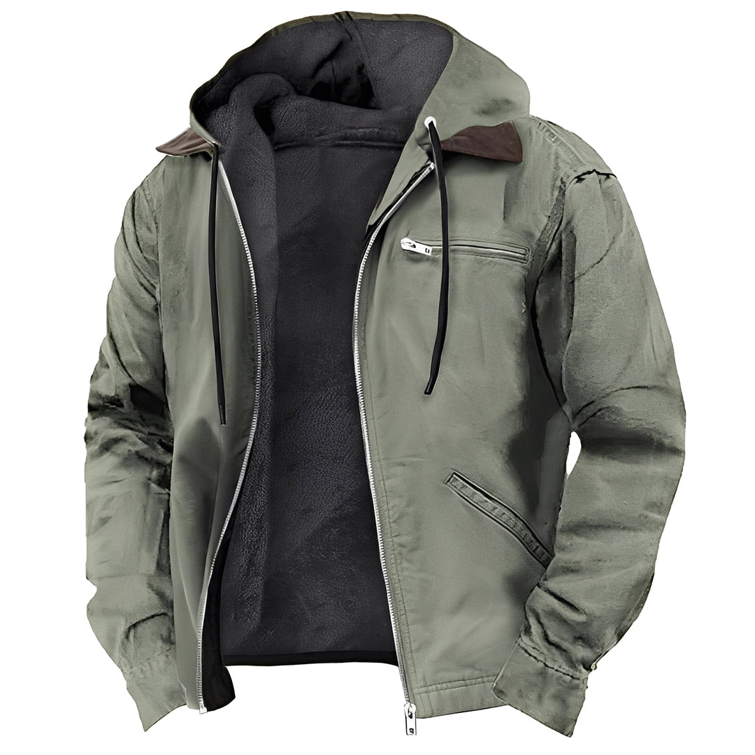Warme Outdoor-Jacke mit Kapuze für Herren – Taviero