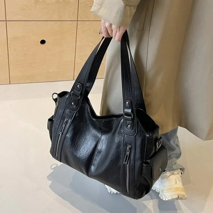 Stilvolle Lederhandtasche Mit Reißverschluss – Avelisse