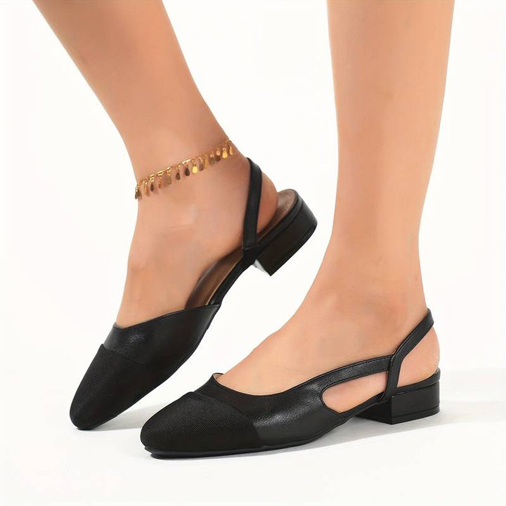 Echoarchiv | Slingback Ballerinas In Beige & Schwarz Klassischer Chic