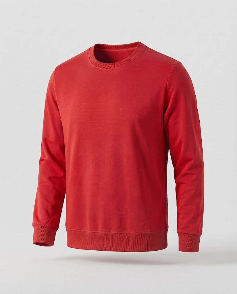 Herren Rundhals‑Sweatshirt aus Baumwollmix in Oversize‑Passform mit gerippten Bündchen Echoarchiv