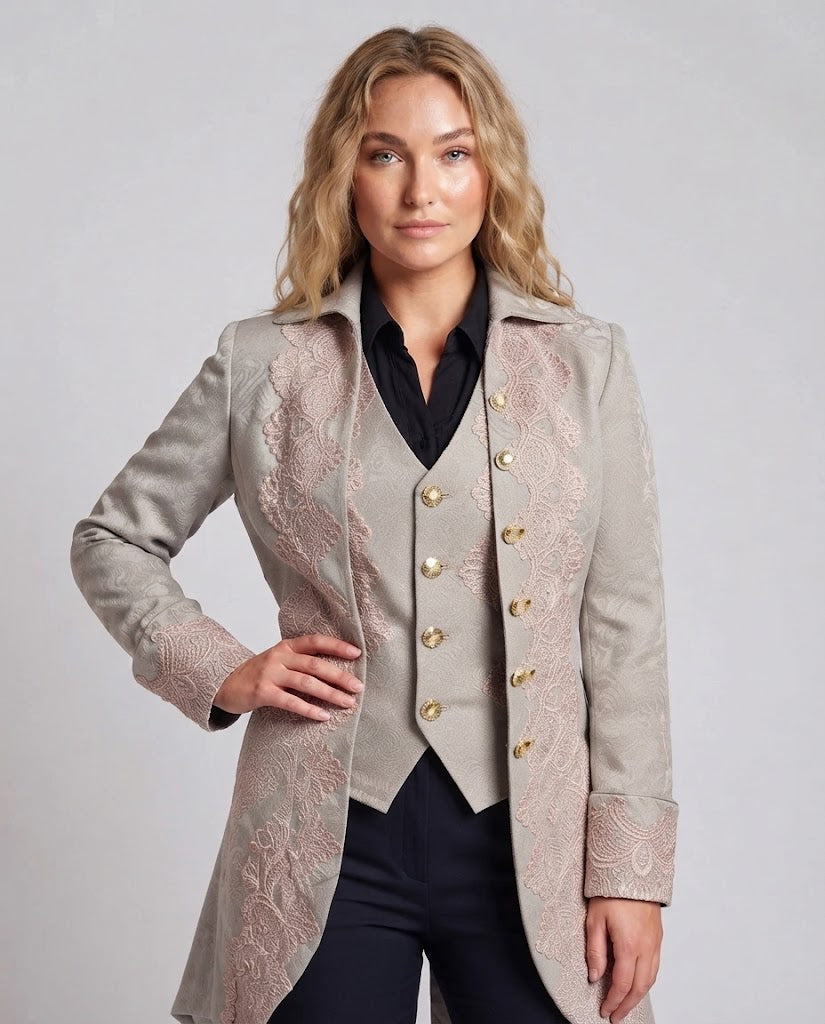 Frauen Elegant Echo Archiv Jacke mit opulenten Spitzenverzierungen Echo Archiv