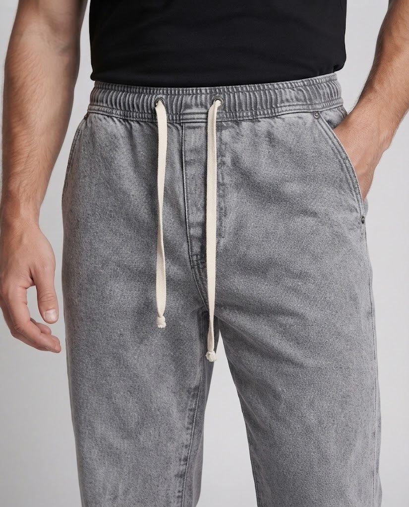 Herren weite Baggy-Jeans mit Kordelzug und tiefem Schritt Echo Archiv