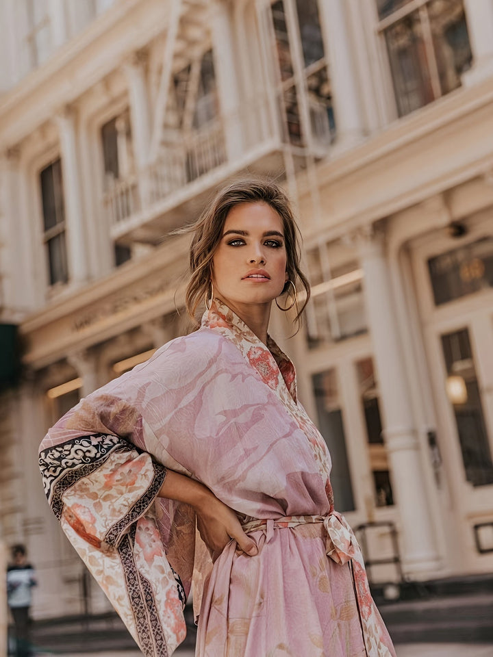 Modischer Kimono mit Blumenprint – Avérine