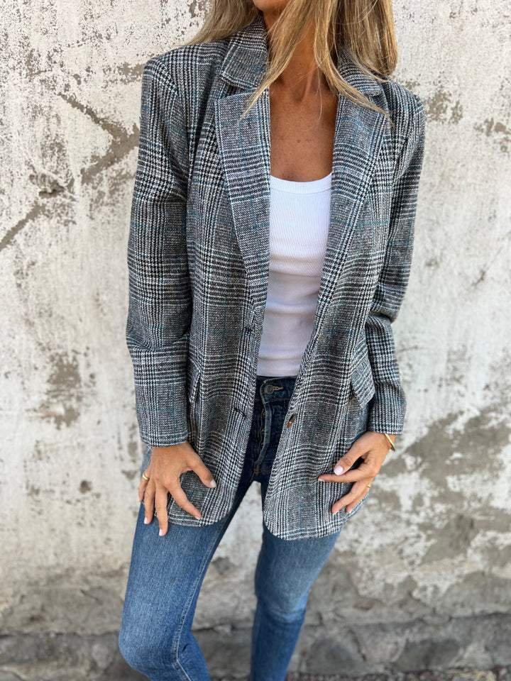 Echoarchiv | Stilvolle Damen Winter Kariert Blazer