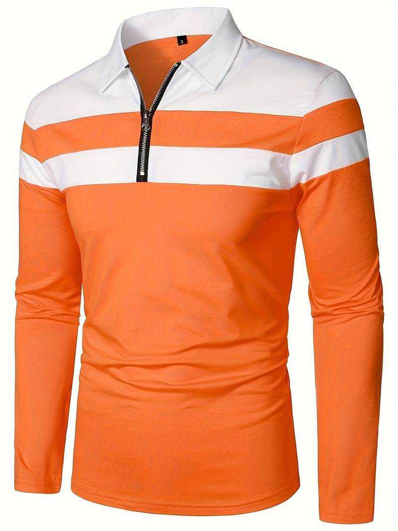 Echoarchiv – langärmliges poloshirt mit reißverschluss
