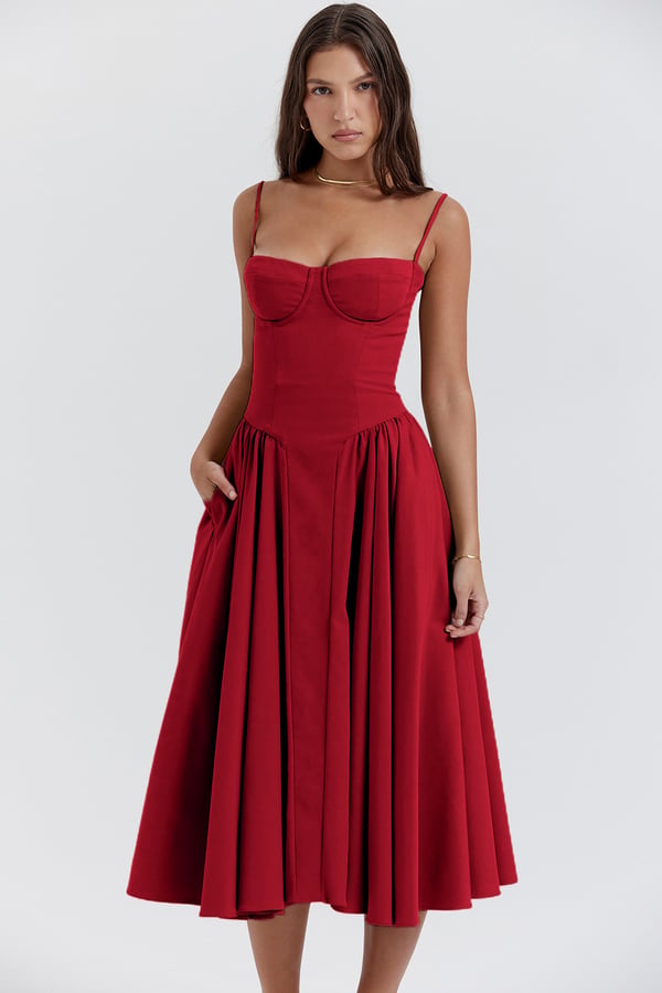 Echoarchiv | Midikleid In Korsettform