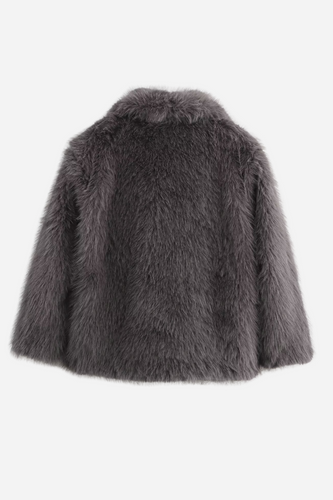 Echoarchiv | Faux-Fur-Schalkragenjacke