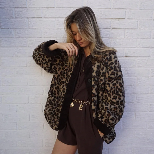 Echoarchiv | Leopard Print Jacke Für Damen