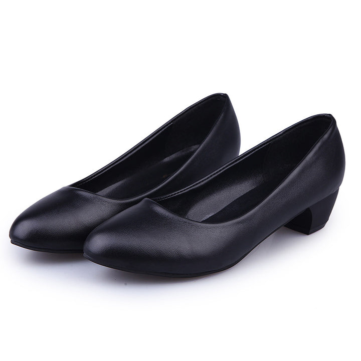 Damen nan klassische Business-Pumps mit niedrigem Blockabsatz und gepolstertem Komfortfußbett Echo Archiv
