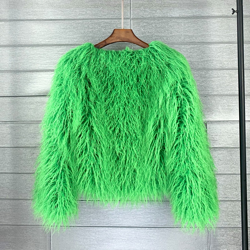Echoarchiv | Eleganter Warmer Kunstpelzmantel Für Herbst Und Winter
