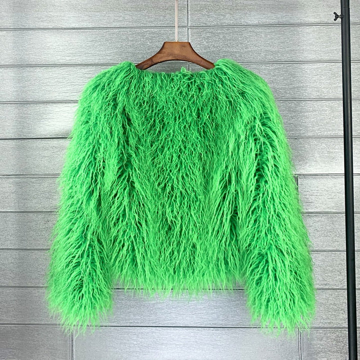 Echoarchiv | Eleganter Warmer Kunstpelzmantel Für Herbst Und Winter