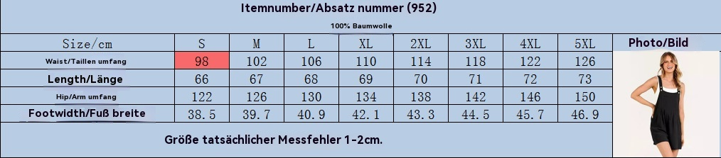 Echoarchiv | Jumpsuit-Shorts aus Baumwolle und Leinen mit weitem Bein