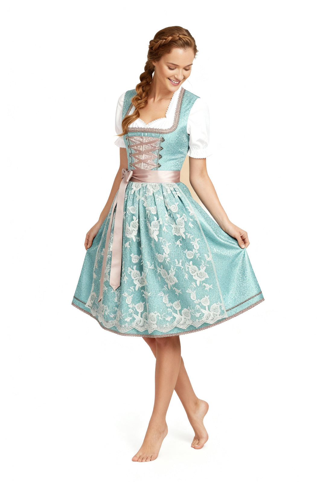 Echoarchiv | Einzigartige Damen Tracht mit Schürze Perfekt für Oktoberfest