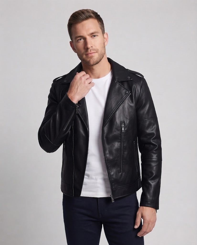 Herren Modische Bikerjacke Echo Archiv