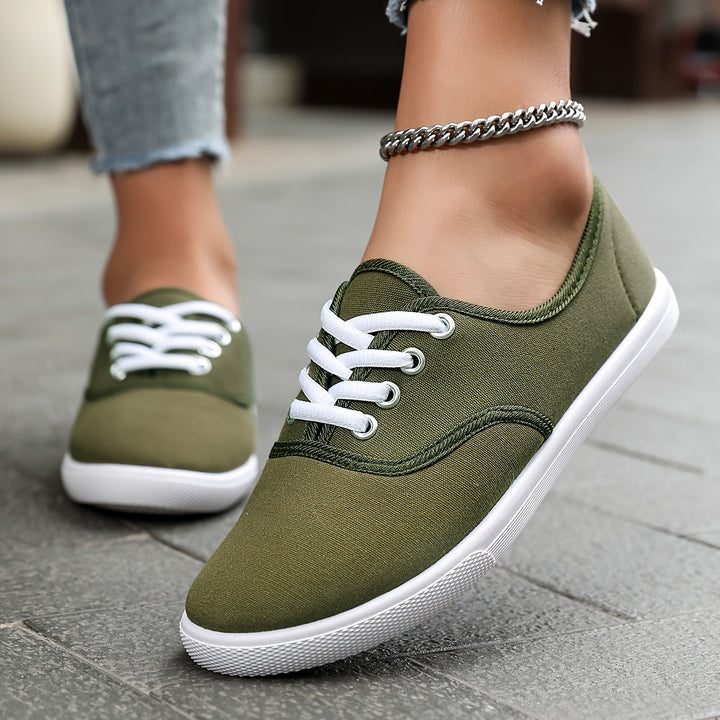 Echoarchiv | Bequeme Niedrige Canvas Schnürschuhe