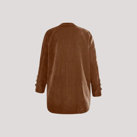 Damen Strukturierter Cord-Blazer mit eleganten Knopfdetails – Valéne