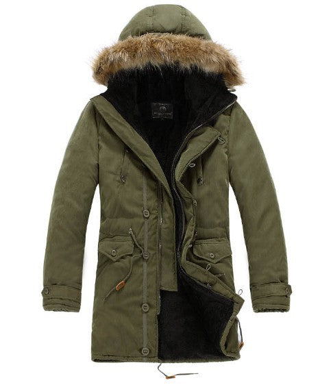 Herren funktionale Parka mit abnehmbarer Kapuze und kuscheligem Innenfutter Echoarchiv