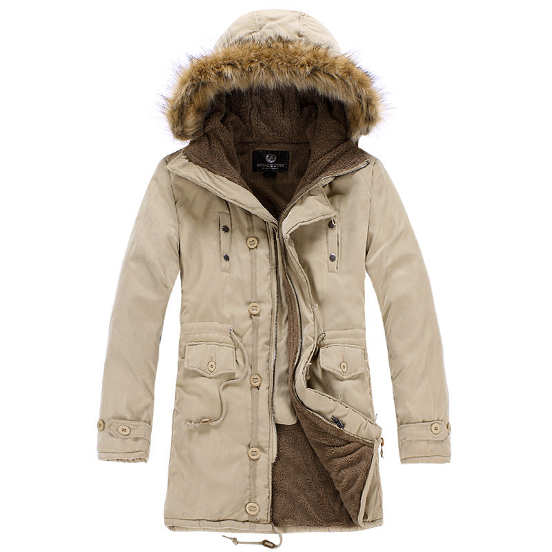 Herren funktionale Parka mit abnehmbarer Kapuze und kuscheligem Innenfutter Echoarchiv