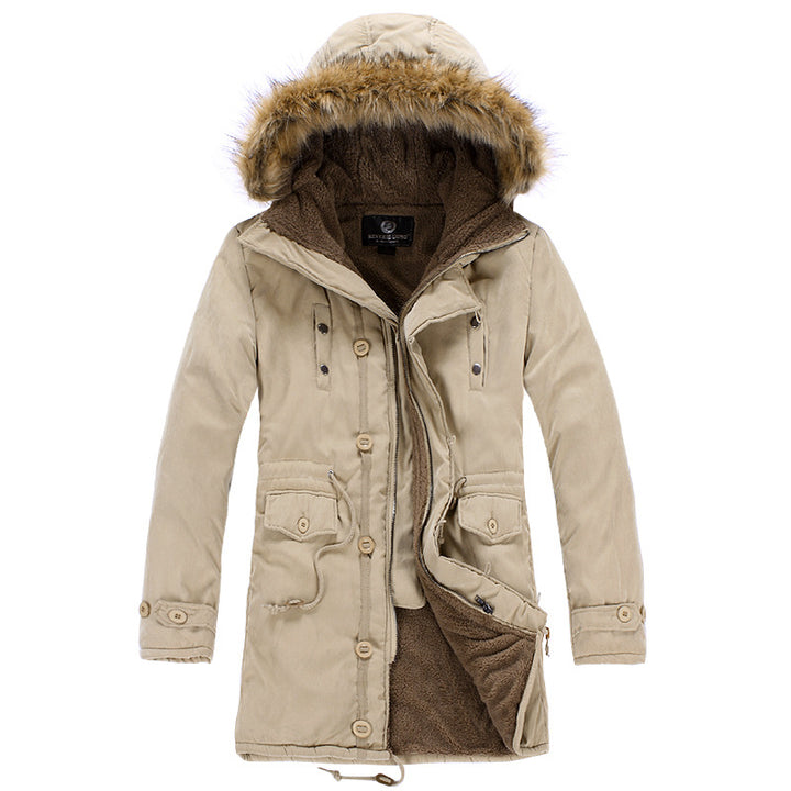 Herren funktionale Parka mit abnehmbarer Kapuze und kuscheligem Innenfutter Echoarchiv