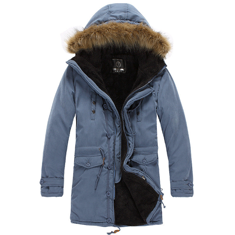Herren funktionale Parka mit abnehmbarer Kapuze und kuscheligem Innenfutter Echoarchiv