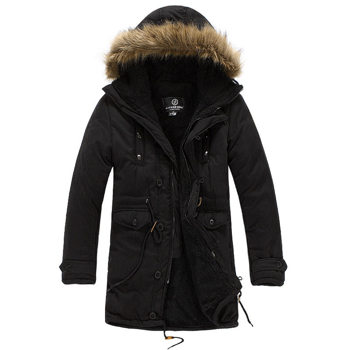 Herren funktionale Parka mit abnehmbarer Kapuze und kuscheligem Innenfutter Echoarchiv