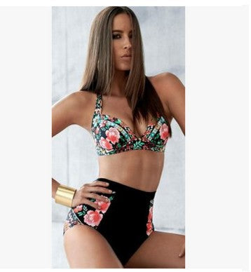 Damen Hoch tailliertes Floral-Bikini-Set Echo Archiv