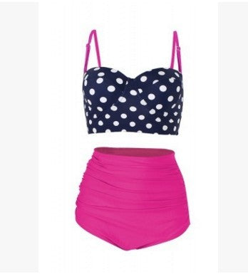 Damen Hochtaillierter Bikini mit punktuellem Oberteil Echo Archiv