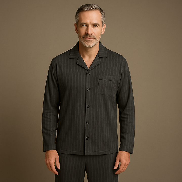 Gestreiftes Pyjama-Set Herren - Haushaltsensemble