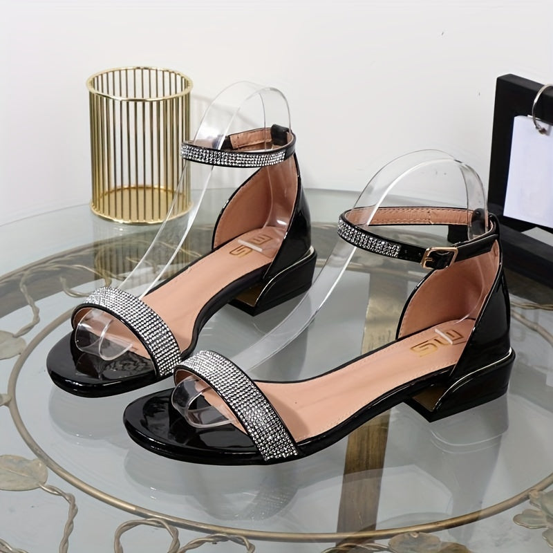 Echoarchiv | Glänzende Flache Sandalen für Frauen Kristall Schuhe Sommer