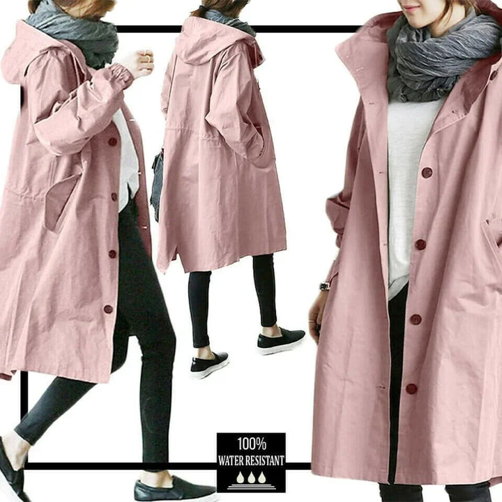 Echoarchiv | Übergroße Kapuzen-Windbreaker-Regenjacke
